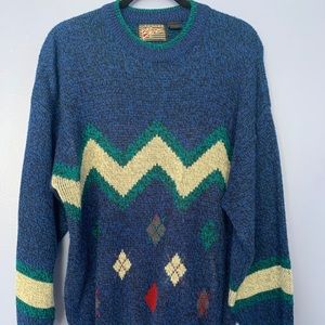 Vintage Anchor Blue Blue Argyle Sweater